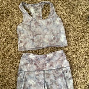 Workout set, 5 inch Biker shorts, Medium Top and Medium Bottom